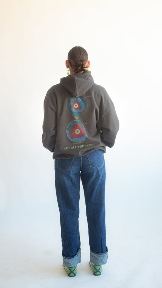 Wholesome Propaganda Grey Graphic Hoodie