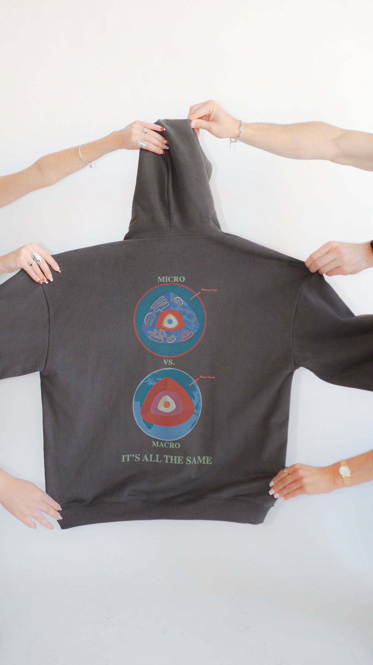 Wholesome Propaganda Grey Graphic Hoodie