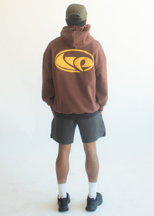 Wholesome Propaganda Brown Logotype Hoodie