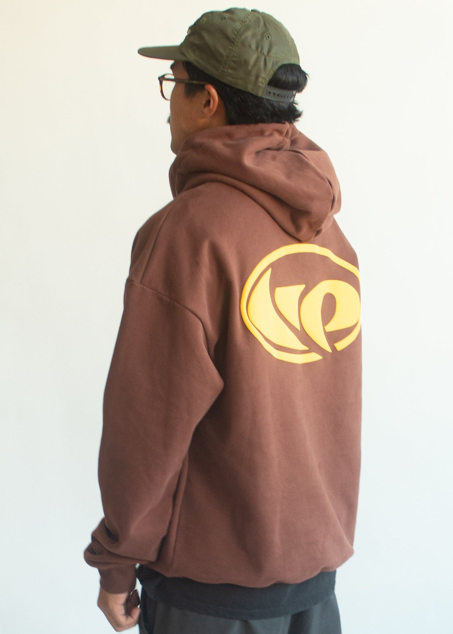 Wholesome Propaganda Brown Logotype Hoodie